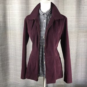 Apostrophe Plum Colored Zip Up Jacket